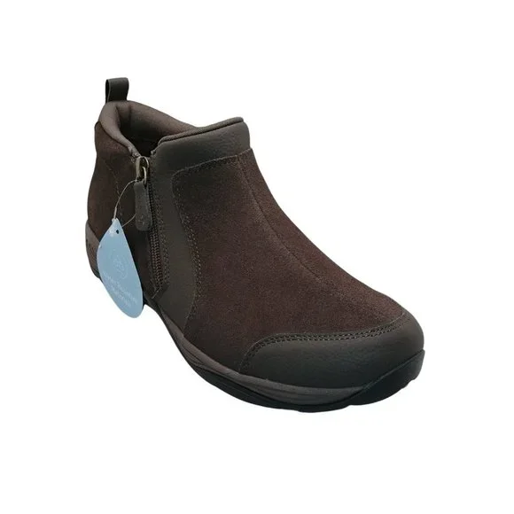 Easy Spirit Dark Brown Suede Evony Booties Ankle Boots Size 9.5M - Picture 10 of 14